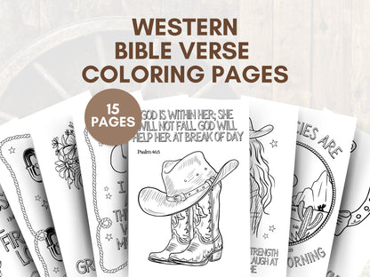 15 Western Bible Verse Coloring Pages