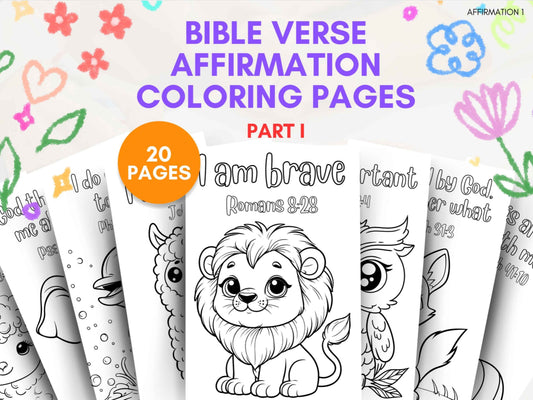 20 Bible Verse Affirmation Coloring Pages - Part I