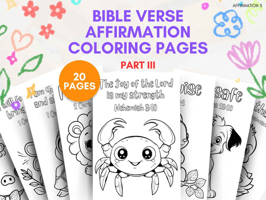 20 Bible Verse Affirmation Coloring Pages - Part III