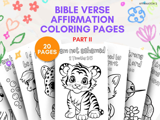 20 Bible Verse Affirmation Coloring Pages - Part II