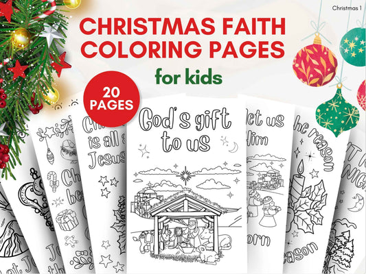 20 Christmas Sunday School Coloring Pages