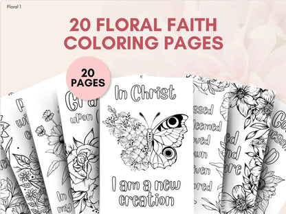 20 Floral Faith Bible Verse Coloring Pages