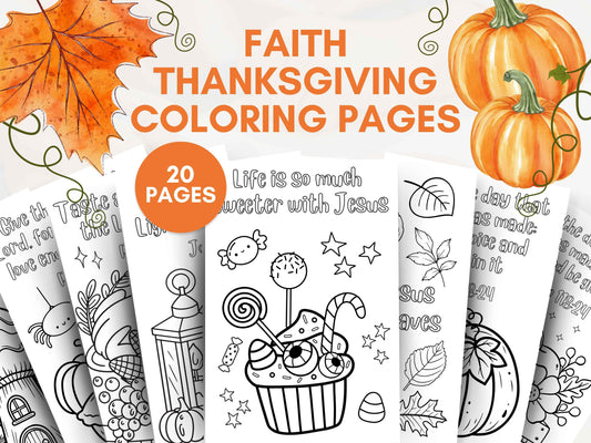 20 Thanksgiving Fall Coloring Pages