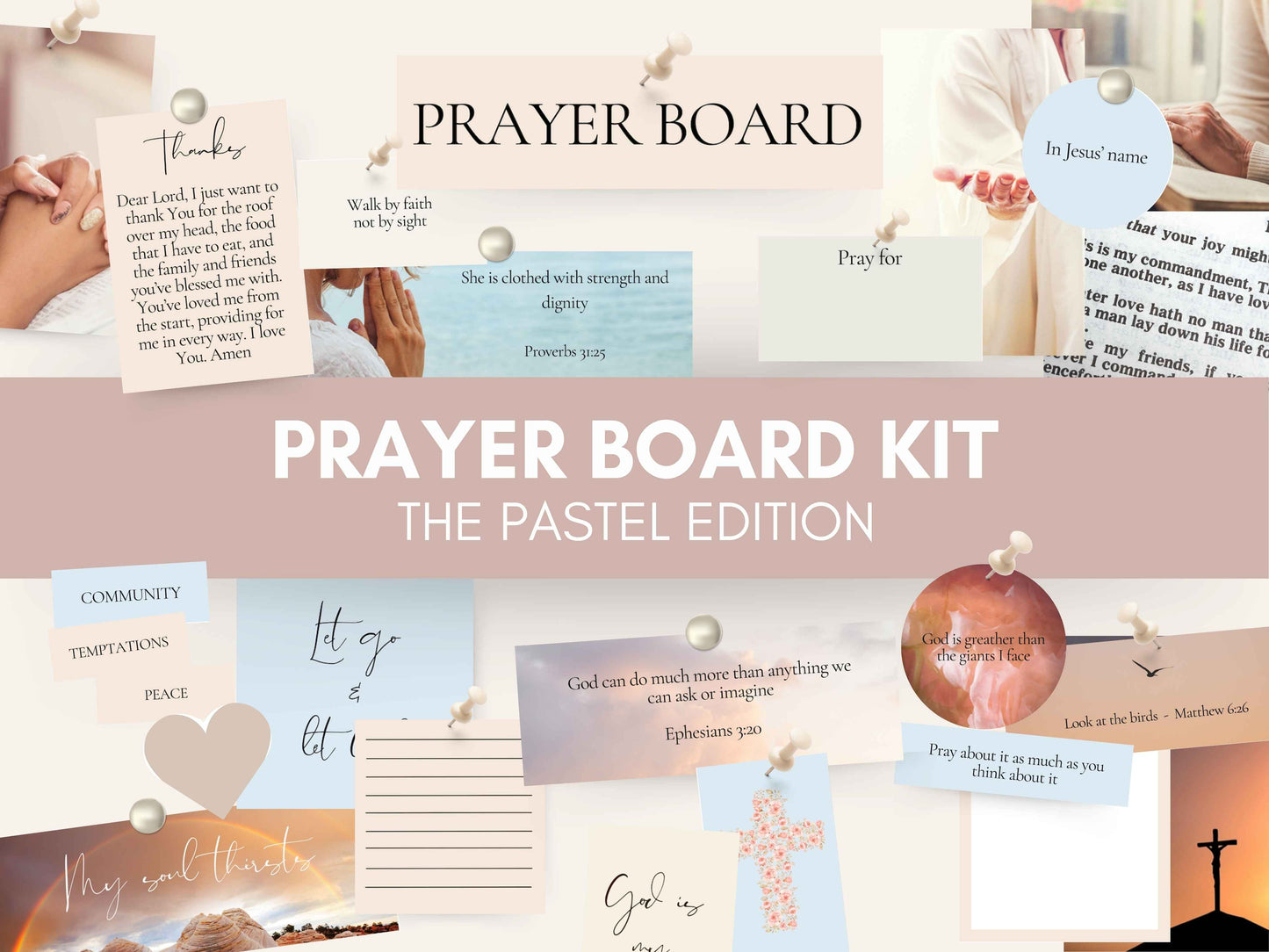 Prayer Board Kit - The Pastel Edition