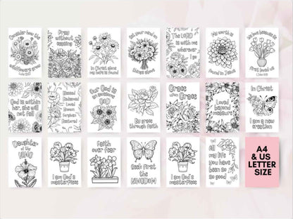 20 Floral Faith Bible Verse Coloring Pages