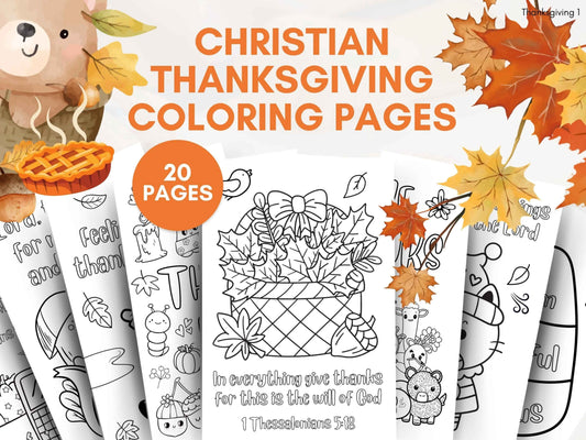 20 Christian Thanksgiving Coloring Pages for Kids