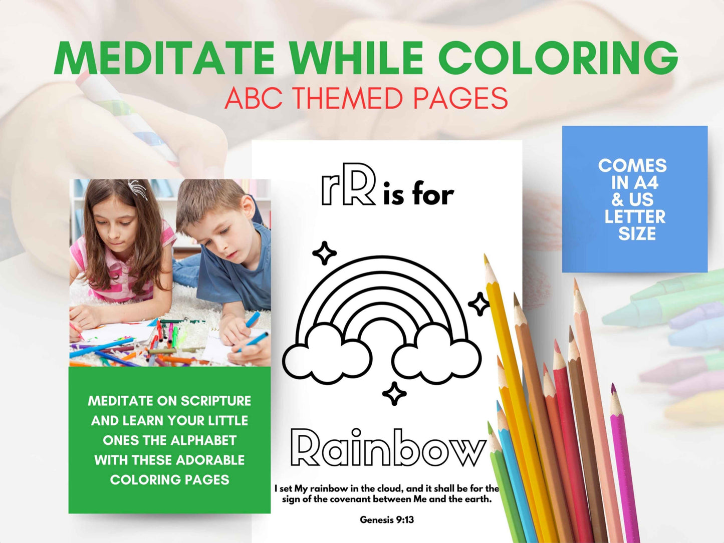 26 Christian ABC Bible Verse Coloring Pages