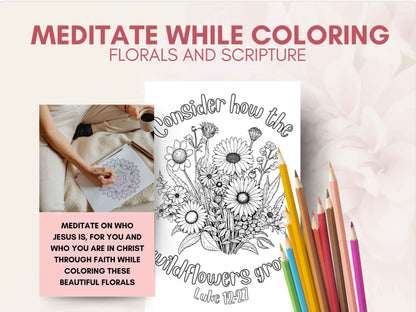 20 Floral Faith Bible Verse Coloring Pages