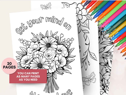 20 Floral Faith Bible Verse Coloring Pages