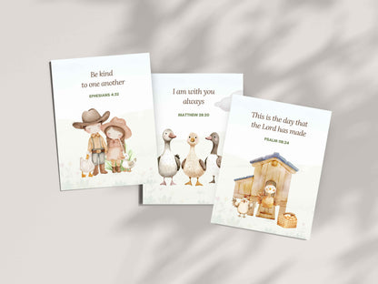 20 Farm Life Bible Verse Flashcards