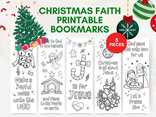 Nativity Printable Coloring Bookmarks for Christmas