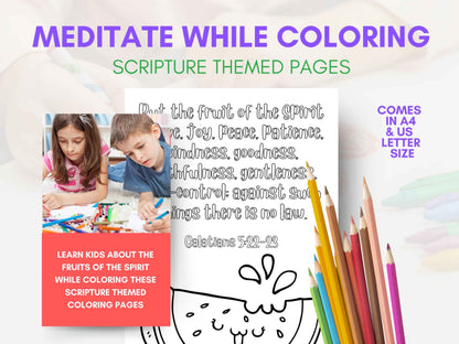 Fruits of the Spirit Coloring Pages for Kids