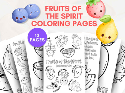 Fruits of the Spirit Coloring Pages for Kids