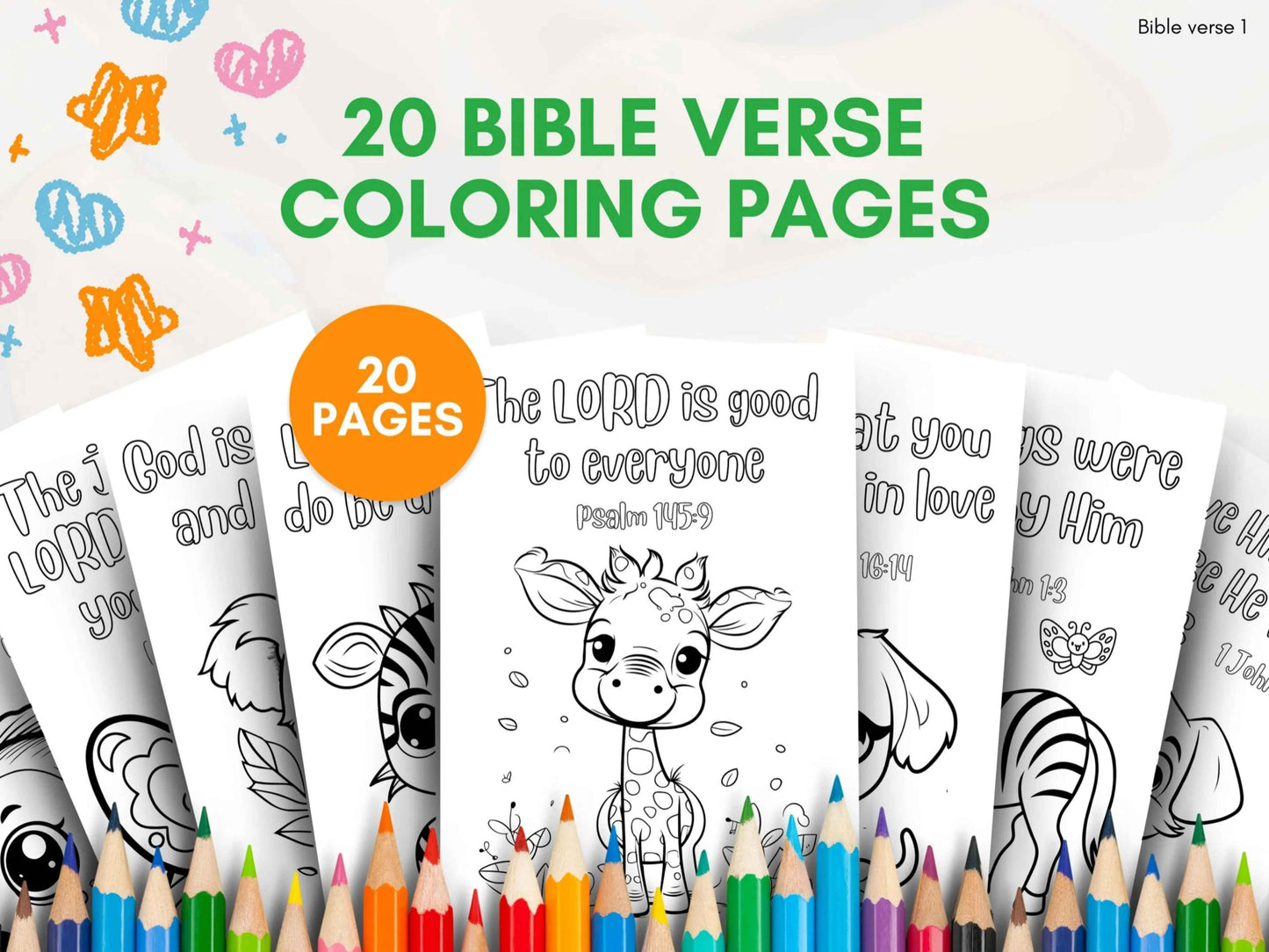 20 Sunday School Bible Verse Coloring Pages