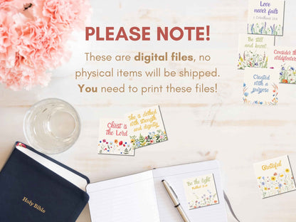 Printable Scripture Scraps - Prayer Board Bible Verse Cards