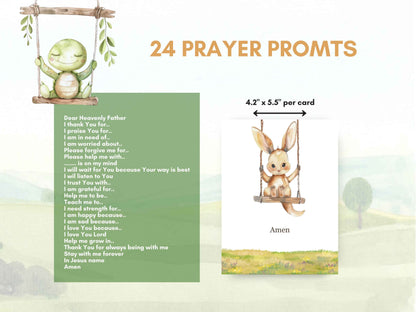 24 Learn How To Pray Cards - Cute Animals